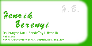 henrik berenyi business card